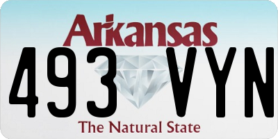 AR license plate 493VYN