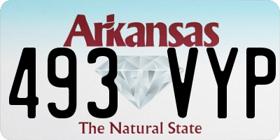 AR license plate 493VYP