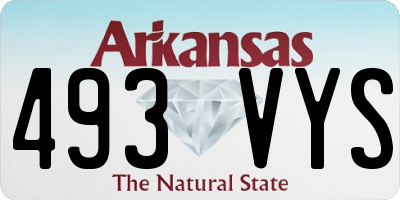 AR license plate 493VYS