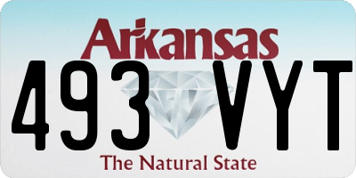 AR license plate 493VYT
