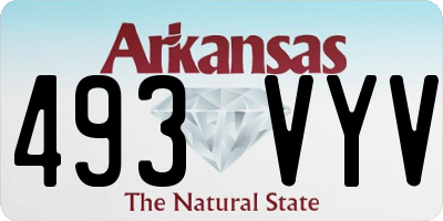 AR license plate 493VYV