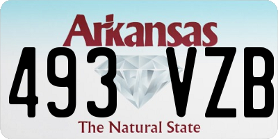 AR license plate 493VZB