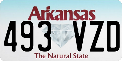 AR license plate 493VZD