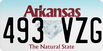 AR license plate 493VZG