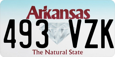 AR license plate 493VZK
