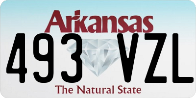 AR license plate 493VZL