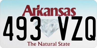 AR license plate 493VZQ