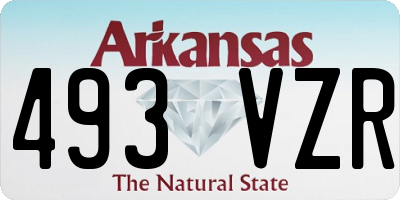 AR license plate 493VZR