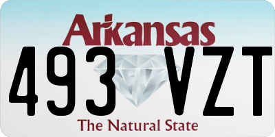 AR license plate 493VZT