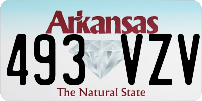 AR license plate 493VZV