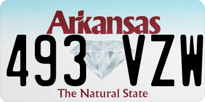 AR license plate 493VZW