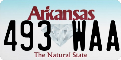 AR license plate 493WAA