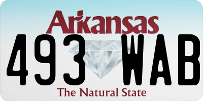 AR license plate 493WAB
