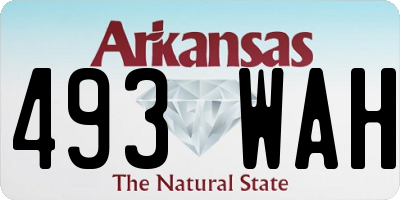 AR license plate 493WAH