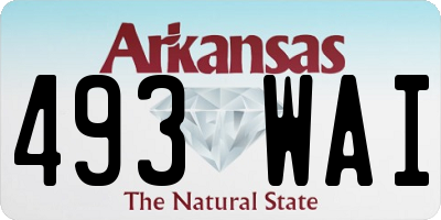 AR license plate 493WAI