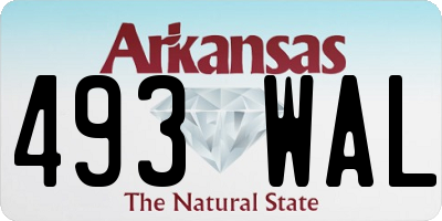 AR license plate 493WAL