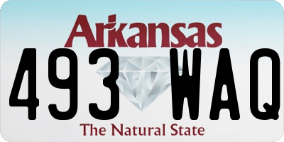 AR license plate 493WAQ