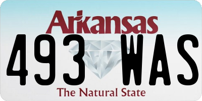 AR license plate 493WAS