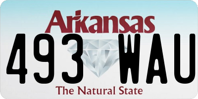 AR license plate 493WAU