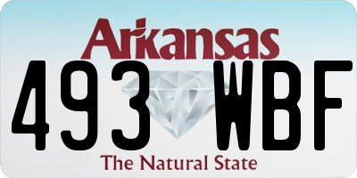 AR license plate 493WBF