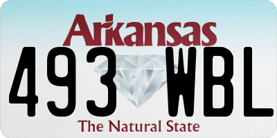AR license plate 493WBL