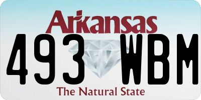AR license plate 493WBM