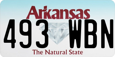 AR license plate 493WBN