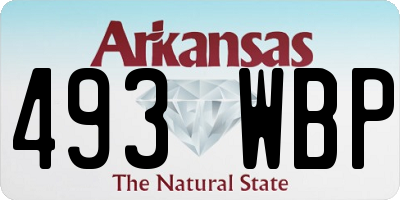AR license plate 493WBP