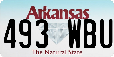 AR license plate 493WBU