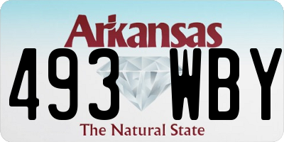 AR license plate 493WBY