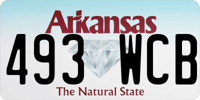 AR license plate 493WCB