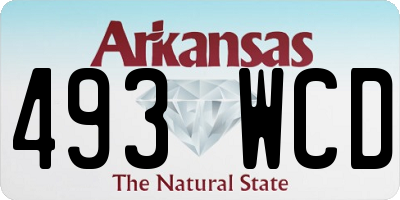 AR license plate 493WCD
