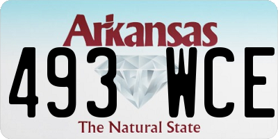 AR license plate 493WCE