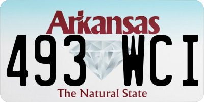 AR license plate 493WCI