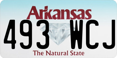AR license plate 493WCJ