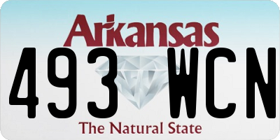 AR license plate 493WCN