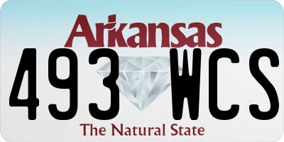 AR license plate 493WCS