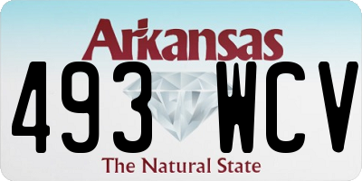 AR license plate 493WCV