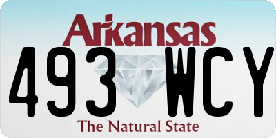 AR license plate 493WCY