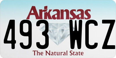 AR license plate 493WCZ