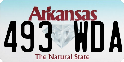 AR license plate 493WDA