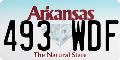 AR license plate 493WDF