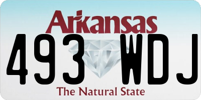 AR license plate 493WDJ