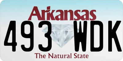 AR license plate 493WDK