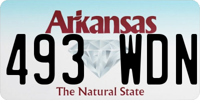 AR license plate 493WDN