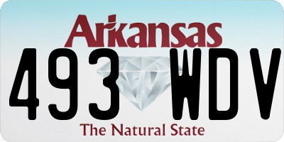 AR license plate 493WDV