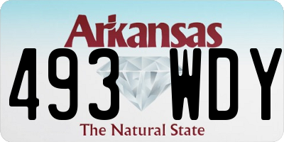 AR license plate 493WDY