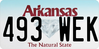 AR license plate 493WEK
