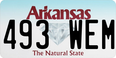 AR license plate 493WEM