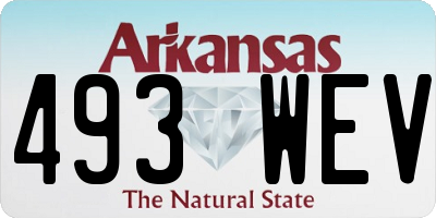 AR license plate 493WEV